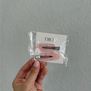 Dior Pink Patterned Hair Clips (GWP)